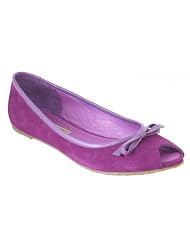 Buffalo Ballerina Peep Toe Wildleder purple