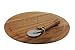 T&G Gift Works Pizza Set in acacia with pizza cutter, reversible to use as serving board, d360 x 20mm (gift boxed)