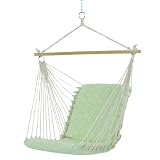 Pawleys Island Tropical Breeze Collection Cushioned DuraCord Single Swing, Lime by Pawley