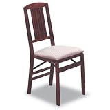 Simple Mission Folding Chair in Warm Cherry Finish - Set of 2
