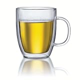 Bodum Bistro Double-Wall Insulated 15-Ounce Glass Mug, Set of 2