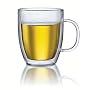 Bodum Bistro Double-Wall Insulated 15-Ounce Glass Mug, Set of 2