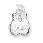 Sterling Silver Boxing Gloves Charm with 20 inch Sterling Silver Chain