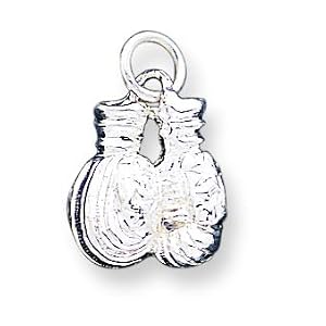 Buy Sterling Silver Boxing Gloves Charm with 20 inch Sterling Silver Chain by A Great Jewelry Co.
