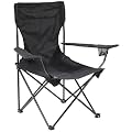 Campingstuhl SCHWARZ mit 2 Getr�nkehaltern Faltstuhl