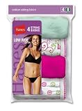 Hanes STRING BIKINI Low Rise Cotton 4 Pack