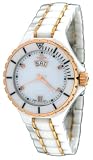 Oniss #ON8015-LDDRG7 Womens Midsize Rose Gold Trim White Ceramic Watch