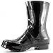 DailyShoes Women's Mid Calf Buckle Ankle High Hunter Rain Round Toe Rainboots