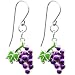 Handcrafted Stainless Steel Wine Grape Earrings