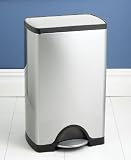 simplehuman Step Trash Can, Rectangular, Fingerprint-Proof, 13 Gallons, Stainless Steel
