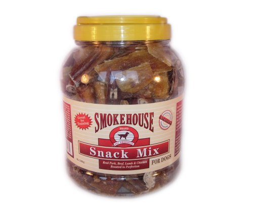 Smokehouse 100% Natural Snack Mix Bucket of Dog Treats, 3 Pound