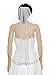1T 1 Tier Pearl Silver Beads Flower Bridal Veil - Ivory Elbow Length 30