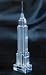 CRYSTAL WORLD Small Empire State Building w/ Window Lines