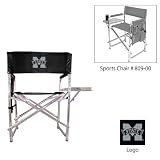 Mississippi State Bulldogs NCAA Sports Chair (Black) (Embroidered Logo)