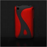 iPhone3GS/3G Dual- Colored Polycarbon Exoskeleton Snap-On Case (Red)