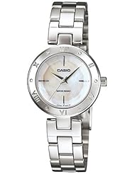 Casio Womens LTP1342D-7C Silver Stainless-Steel Quartz Watch with White Dial