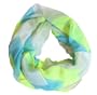 BigEcosseLoop - mehrfarbiger Unisex Rundschal Loopschal mit bunten Neon Farben Karo Mustern Kariert 180 cm (90 doppelseitig) x 105 cm