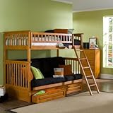 Atlantic Furniture Columbia Twin over Futon Bunk Bed - ATF206