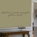 All Because Two People Fell in Love Wall Appliqué