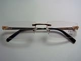 FRED LUNETTES F2-55 SAINT VINCENT 001 SHINY GOLD STAINLESS STEEL RIMLESS EYEGLASSES
