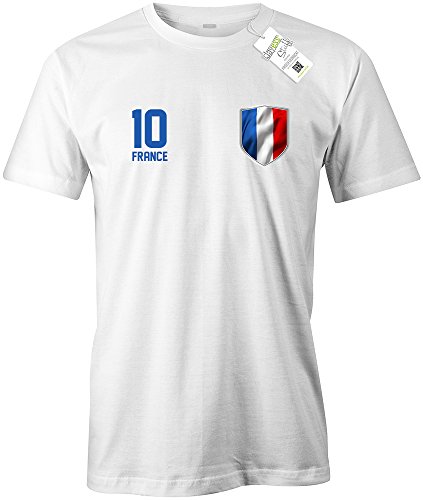 FRANCE 10 – EM 2016 – FRANKREICH – HERREN – T-SHIRT in Weiss Gr. S