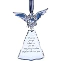 Angel Guardian Angel Ornament - Silver