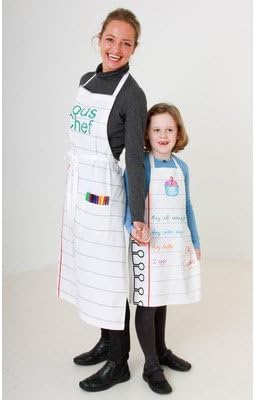 Doodle by Stitch Apron/Pen Set, Adult, White by Doodle By Stitch