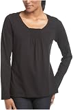 IZOD Women's Long Sleeve Solid Smocked Front Tee
