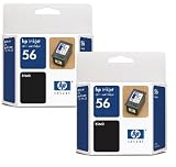 HP No. 56 Black Ink Cartridge Twin Pack (C6656AN-Bundle)