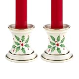 Lenox Holiday Candlestick Pair w/ Tapers