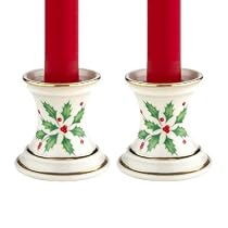 Lenox Holiday Candlestick Pair w/ Tapers