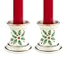 Lenox Holiday Candlestick Pair w/ Tapers