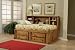 Twin Size Bookcase Bed Cottage Style in Rustic Pine Finish