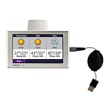 Retractable USB Cable for the Garmin Nuvi 680 with Power Hot Sync and Charge capabilities - Gomadic Brand w/ TipExchange Technology