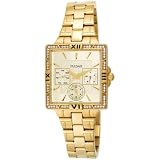 Pulsar Ladies Dress Sport Square Champagne Dial Gold-Tone Steel Watch #PYR048 by Pulsar