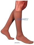 IMAGE OF Sigvaris Men's Cotton Ribbed Knee High Socks 20-30mmHg Closed Toe Long Length, X-Large Long, Crispa
