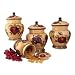 4PC ITALIAN CANISTER SET TUSCANY FRUIT DECOR