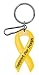 PlastiColor 004058R14 Yellow Ribbon Support Our Troops Plastisol Key Chain
