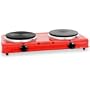 oneConcept Doppelkochplatte 2 Felder Kochfeld (15,5cm Durchmesser, 2000 Watt, �berhitzungsschutz) rot