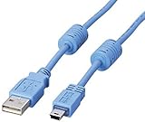 ELECOM �t�F���C�g�R�A�tUSB2�P�[�u�� USB(A)�I�X-USB(miniB)�I�X 1.8m �o�C�I���b�g USB-M5VA