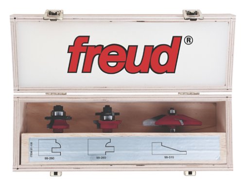 Freud 97-100 3-Piece Cabinet Bit Set with 99-515 and 99-260 Rail and Style Bits