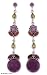 Amethyst and garnet earrings, 'Plum Blossom' 0.8 W 3.5 L