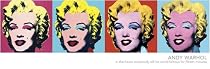 Andy Warhol (Marilyn Monroe, Four Marilyns) Art Poster Print - 12" X 36"