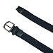 CTM Men's Elastic Braided Stretch Belt with Silver Buckle and Matching Tabs