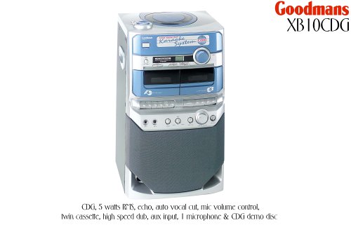 Childrens Toyshop  Electronics : Goodmans XXB10CDG - GCD Karaoke System