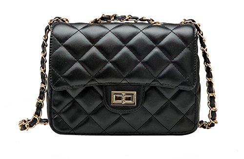 ILISHOP Women's Fashion Shoulder Bag Quilting Chain Cross Korean Ladies Handbag