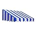 Awntech 5-Feet San Francisco Window/Entry Awning, 18 by 36-Inch, Bright Blue/White