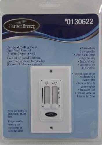 Harbor Breeze Universal Ceiling Fan &amp; Light Wall Control #0130622 by Litex Industries