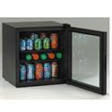 1.8 CU FT BEVERAGE COOLER / BLACK WITH GLASS DOOR