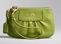 Coach Madison Leather Wristlet Pouch Bag 41977 Grass